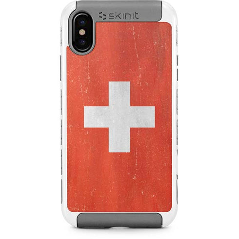 Switzerland Flag Distressed iPhone X/XS Cargo Case